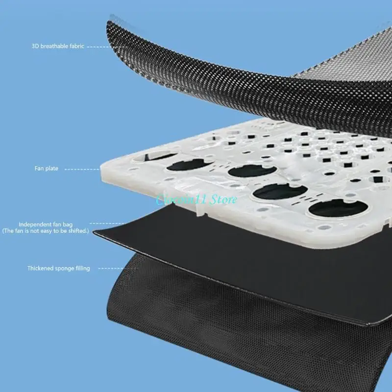 

Y1UB Ventilated Pad With USB Power Supply 720° Circulation Airflows Comfort Design