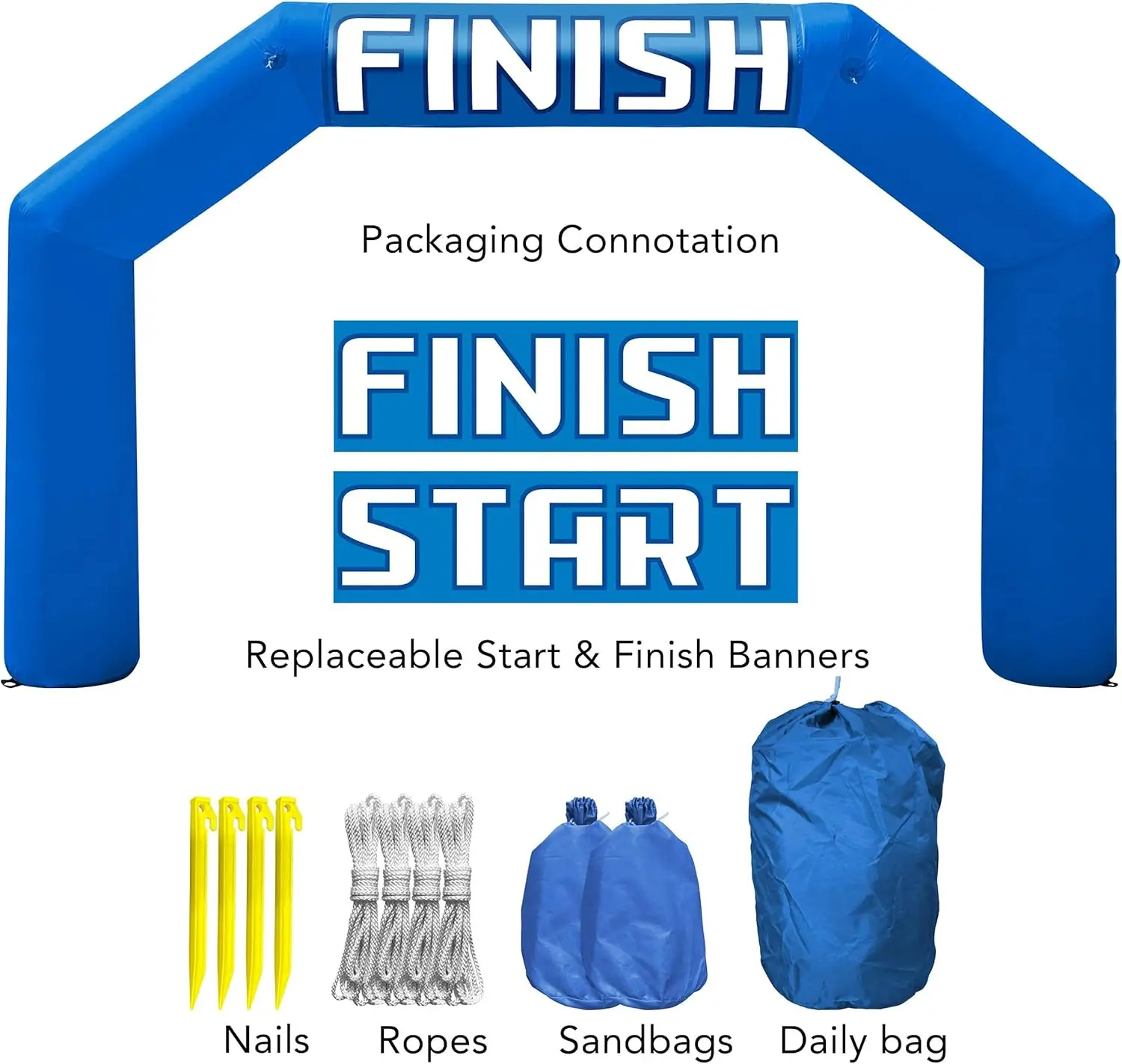 20Ft Inflatable Arch Inflatable Start Finish Line Arch with Blower,Outdoor Archway for Party Race,Advertising Commerce