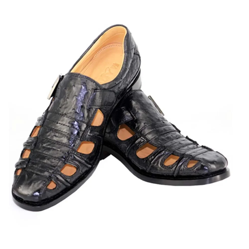 hulangzhishi men ostrich leather  shoes male ostrich  men Sandals more hole