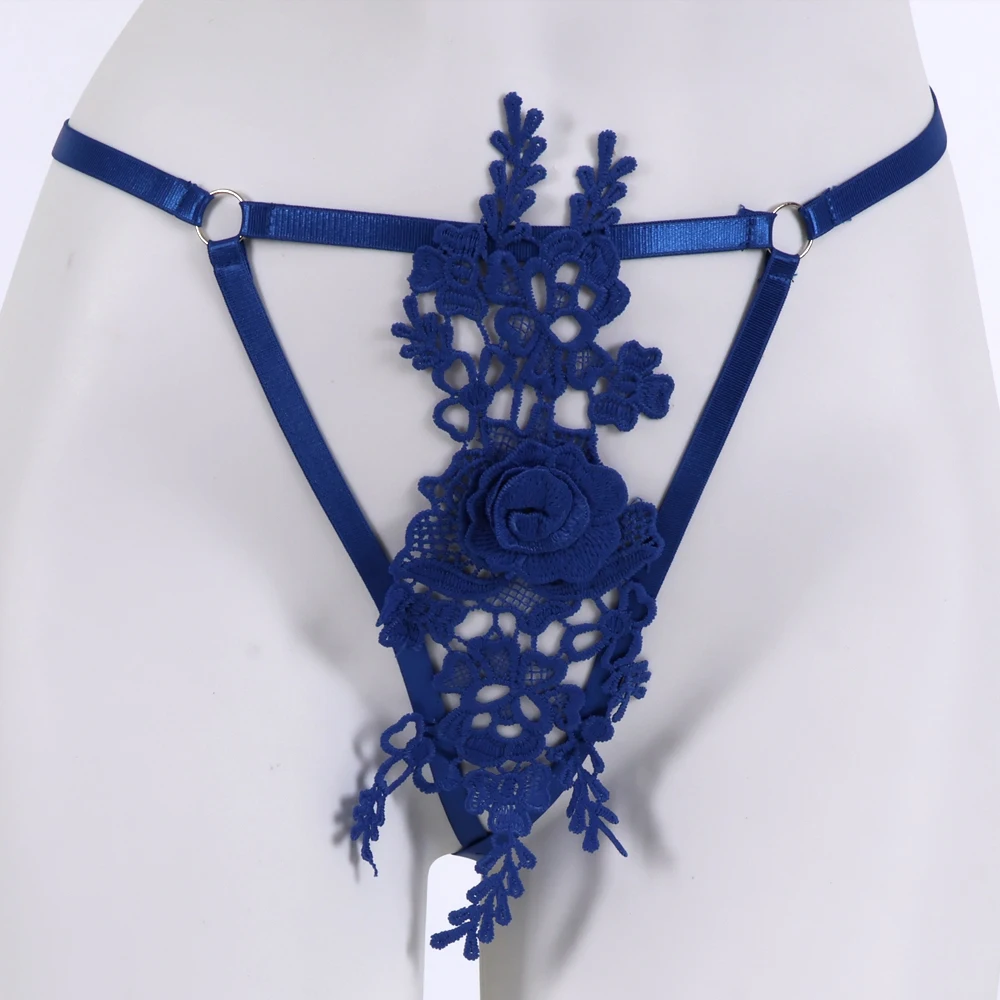 Sexy Spitze Blumen Dessous Frau Hot Durchsichtige Unterwäsche Stickerei Rose Exotisches Set Offener Anal Hohl-BH Onlyfan Erotische Kleidung