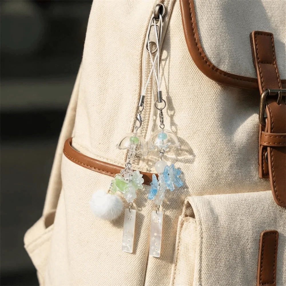 Resin Jasmine Wind Chime Pendant Chinese-style Handmade Ice and Snow Maple Leaves Pendant Decorative Beaded Pendant Car Hanging
