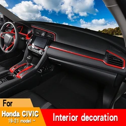 Décoration d'intérieur de voiture adaptée à la 10e génération de Honda Civic 2016-2021, console centrale, sortie d'air, accessoires de décoration d'équipement