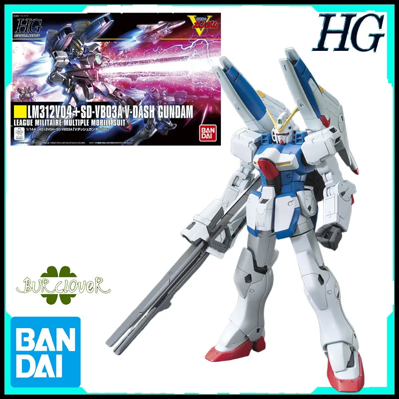 

Bandai Genuine HG V-Dash Gundam LM312V04+SD-VB03A 1/144 Anime Action Figure Assembly Model Toys Gifts For Children Collectibles