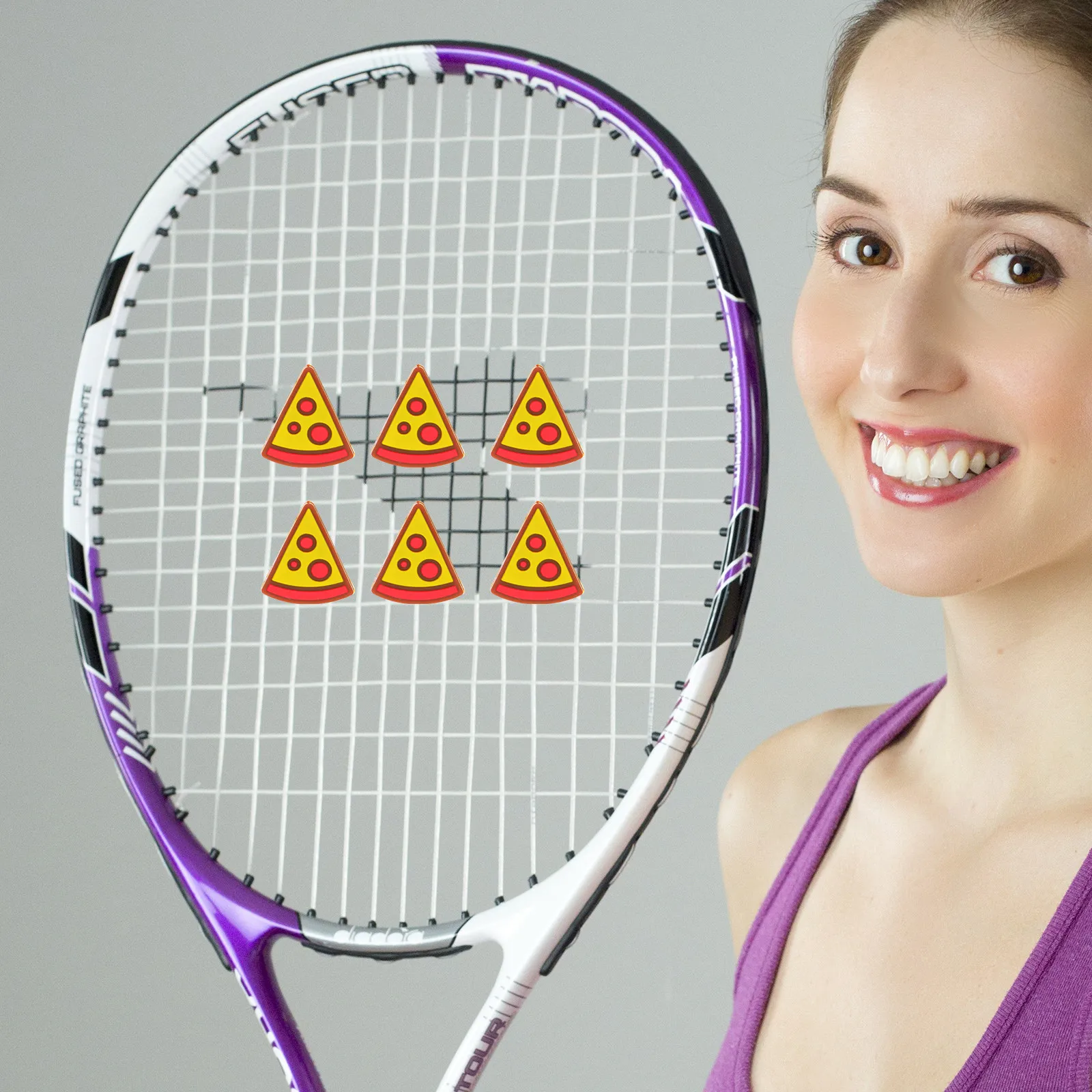 

6Pcs Food Designed Tennis Racket Dampeners Silicone Shock Absorber Vibration Dampener Tennis Accessories Racket Control Comfort