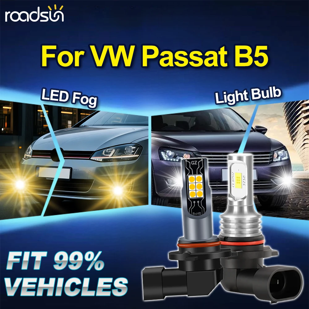 

2 шт. золотисто-желтые/белые светодиодные противотуманные фары Canbus для VW Passat B5, аксессуары