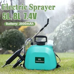 Shoulder-type Electric Pesticide Sprayer 2000mAh Lithium Battery Spray Garden Irrigation Sprinklers with 5L Bucket USB Charging