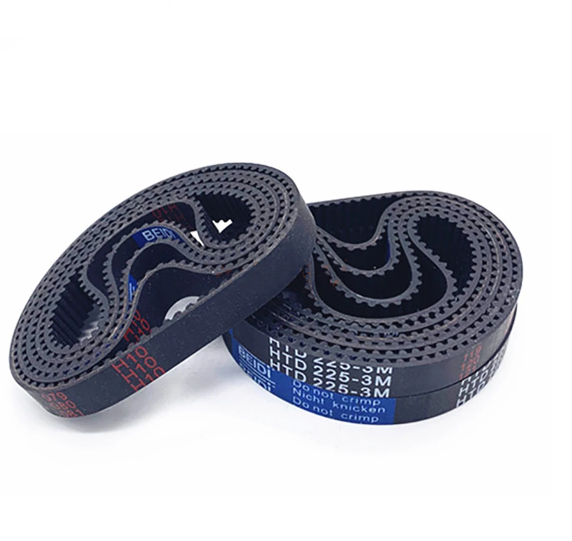 1Pcs HTD3M Width 6/10/15/20mm Teeth 30-45 Black Rubber Closed Loop Timing Belt Perimeter 90mm to 135mm  For CNC /Step Motor