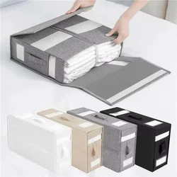 Foldable Closet Storage Bins Air And Dust Resistant Folding Bed Linen Organizer Window Clothes And Sheets Storage Box