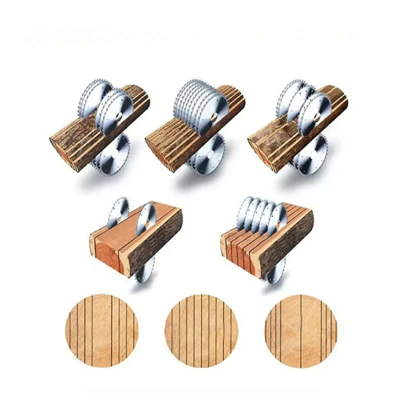 Wood Cutting Tools Woodworking Machine Multi-blade Saw square Wood Cutter Machine High Efficiency Stable Simultaneous Strip