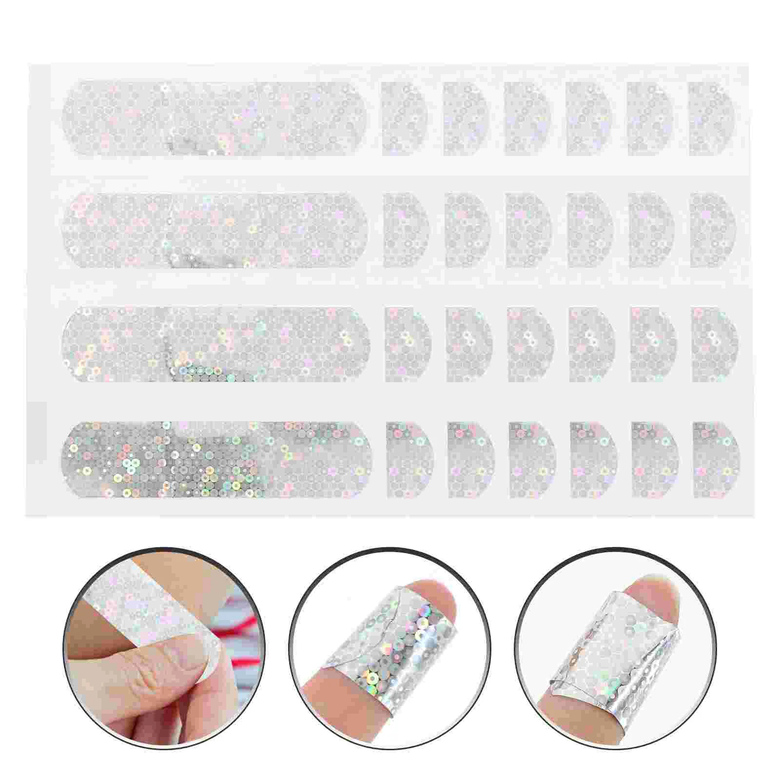 100 Pcs Adhesive Bandage Glitter Strips Non Stick Stickers Nail Small Bandages Breathable Travel