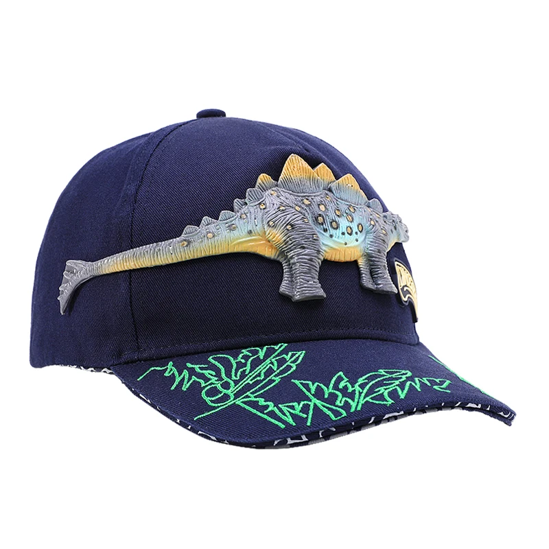 EXDINO Kids Hats Dinosaur 3-8 Boys Sports Baseball Duck tongue Cap Cotton Breathable New Children Sun Hats stegosaur Adjustable