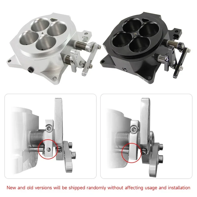 

Flange Carburetor Throttle Body CNC Billet 1000CFM 4150 1.75" Core 4 Barrel Silver/Black