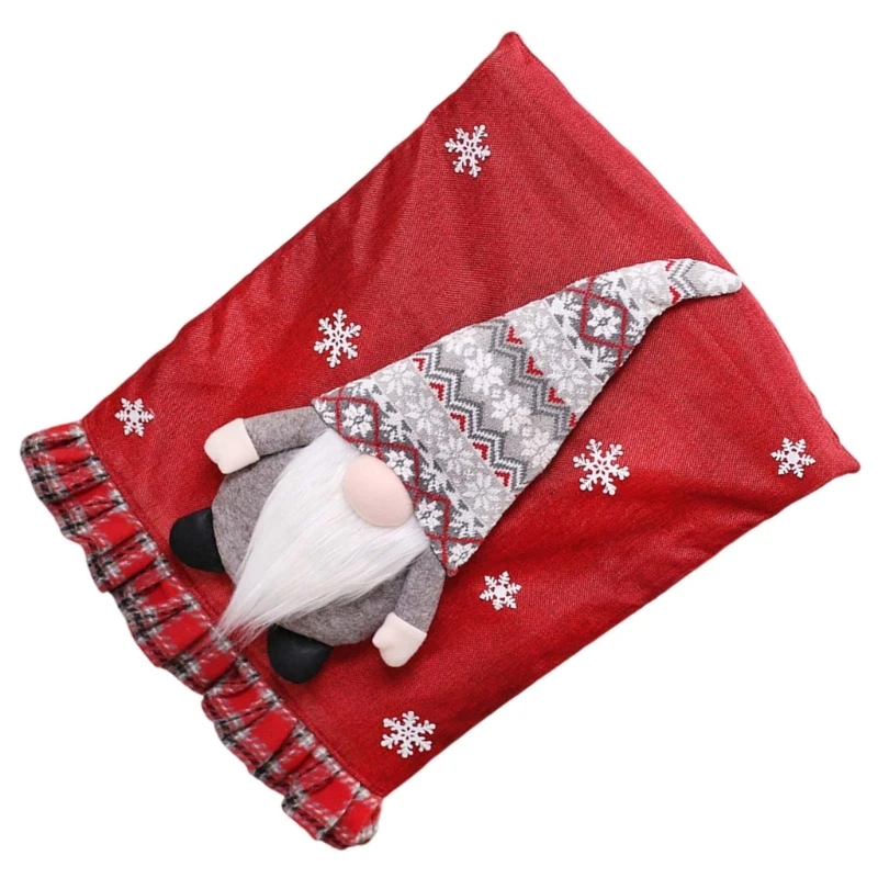 Christmas Chair Cover Gnomes Face Less Santa Christmas Slipcovers for Dining Room