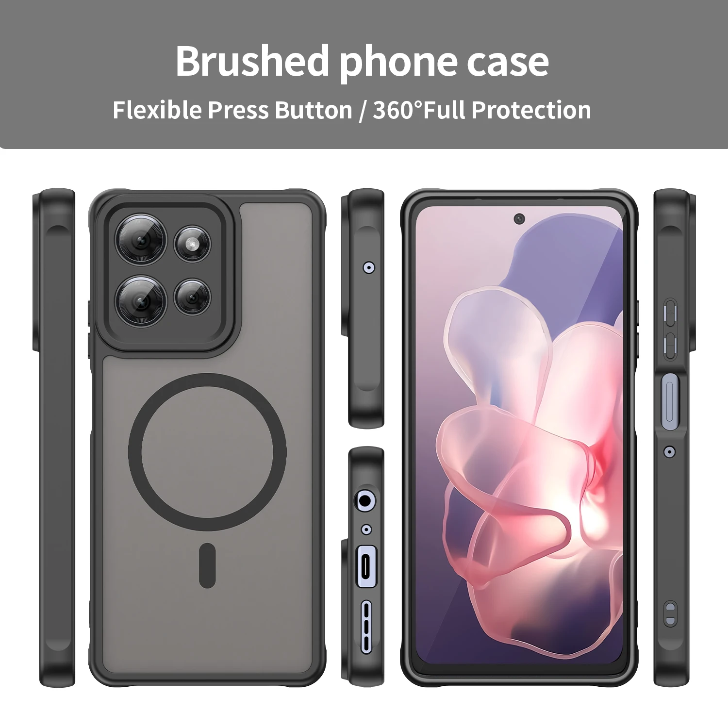 Magnetische Luxus-Schutzhülle für Moto G Stylus 2026 Edge 2025 G 5G Play Power Magsafe Wireless Matte Translucent Cover – Detail 1