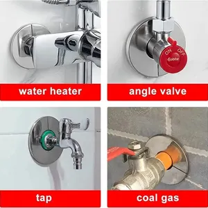 Kendinden yapışkanlı bant, musluk, paslanmaz çelik dekoratif kapak, duş başlığı bitiş: krom kaplama Su Borusu Duvar Kaplaması, banyo aksesuarları, 1 adet Musluk kapağındaki 6 büyük satış-no. 1