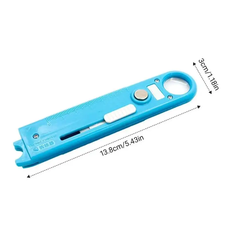 Kompakter Nähhelfer, Anti-Durchstich-Nadel-Einfädler, magnetisches Aufbewahrungslineal, Lupe, multifunktionales Nähzubehör – Detail 10