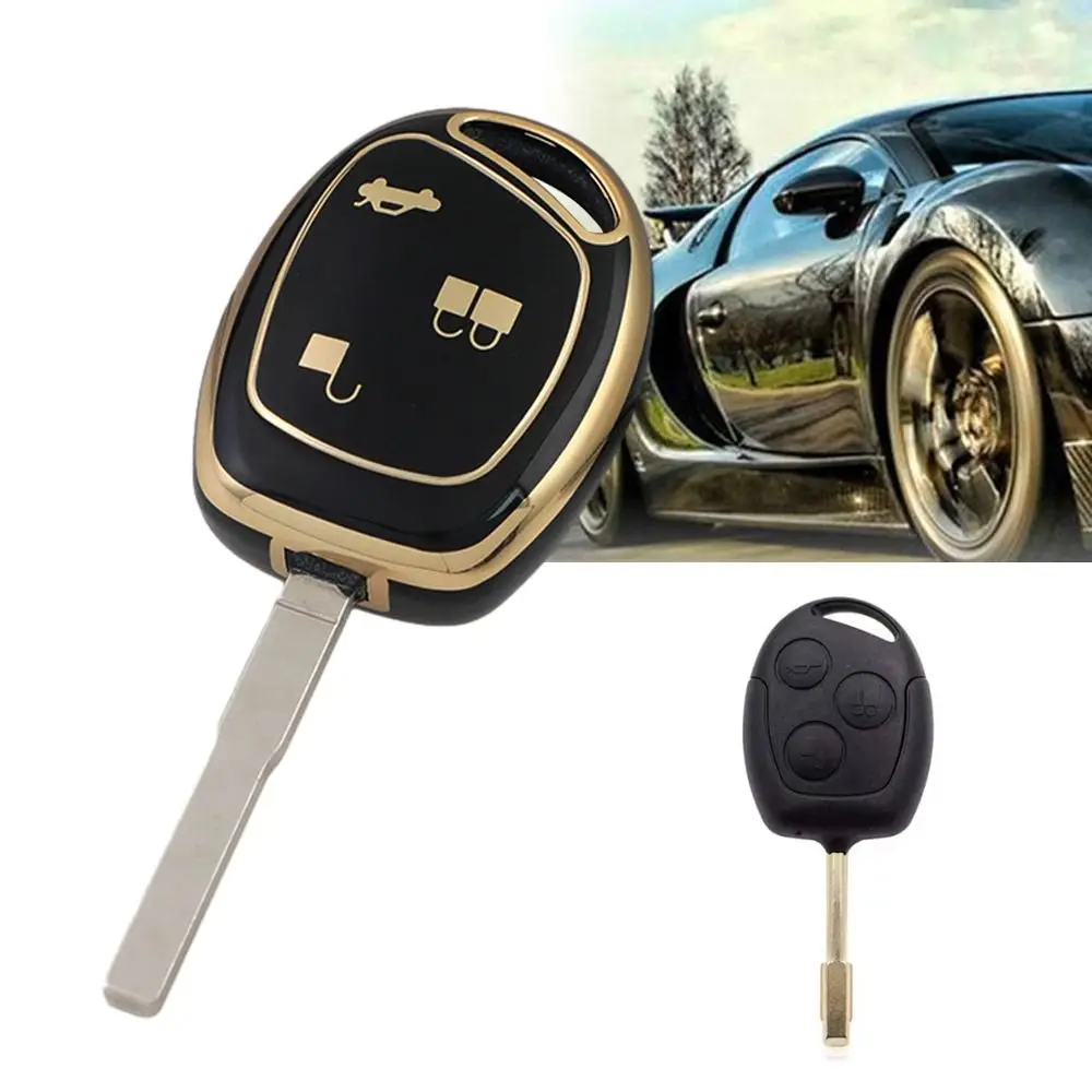 

3 Bottons Remote Key Case Tpu Holder Key Case Cover Full Protection for Ford/Mondeo/Focus/Fiesta/Galaxy/Transit 2008 2006 2007