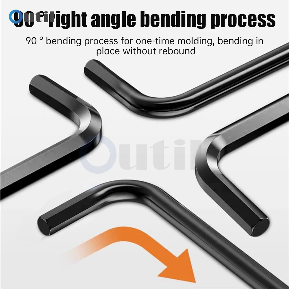 Kit de Clés Allen de Type L, Outil à Main, Hexagonal, Étoile, Torx, Embouts de Tournevis, Outil de Réparation, 9 Pièces