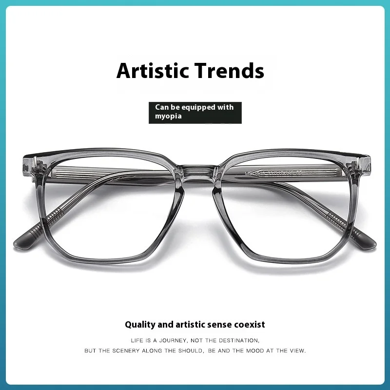 

High Quality Glasses Frame Men Acetate Alloy Computer Myopia Spectacle Frames For Women Optical Eyeglass Eyeglasses 0 Degree