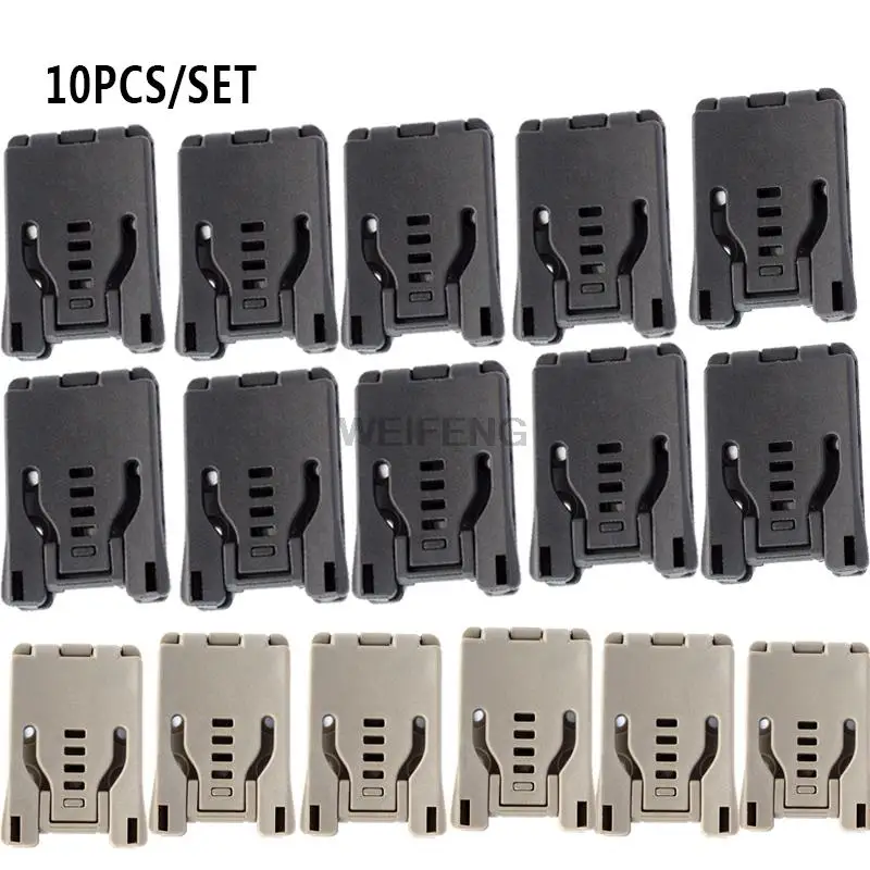 10Pieces Kydex Waist Clip Tool K Sheath scabbard Kit Attach Back Clamp Belt Bushcraft Flashlight Knife Gun Holster Back Clip