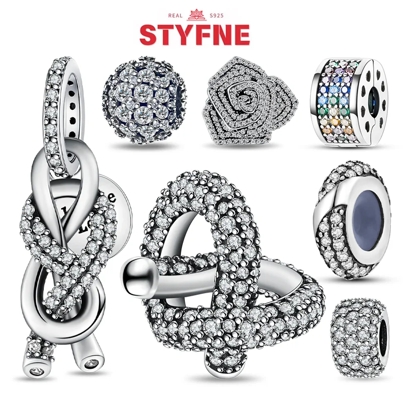 

2025 S925 Silver Infinity Love Dangle Charms Like Snake Entangle Beads Fit Original Bracelet Diy Accessories Fine Jewelry Gifts