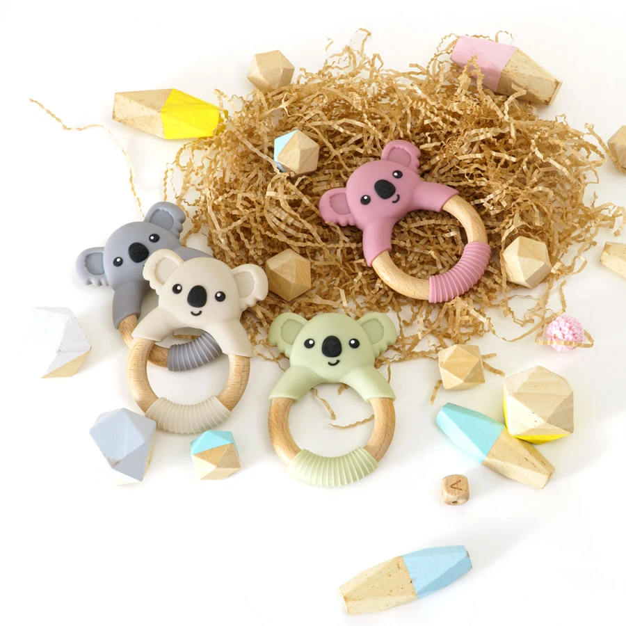 1PC Baby Silicone Teether Cartoon Koala Shape Teether BPA Free Silicone Children Goods Infant Sensory Chewing Toys Baby Stuff
