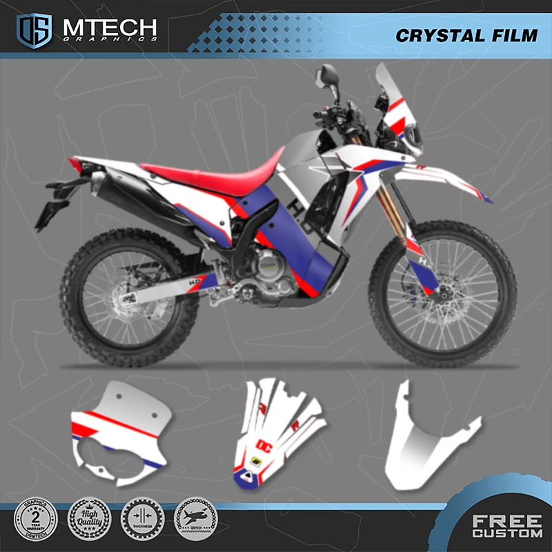 

DSMTECH Custom Motorcycle Graphics Enduro Decals Stickers Kits For HONDA CRF250 RALLY 2021 CRF300 RALLY 2021 02