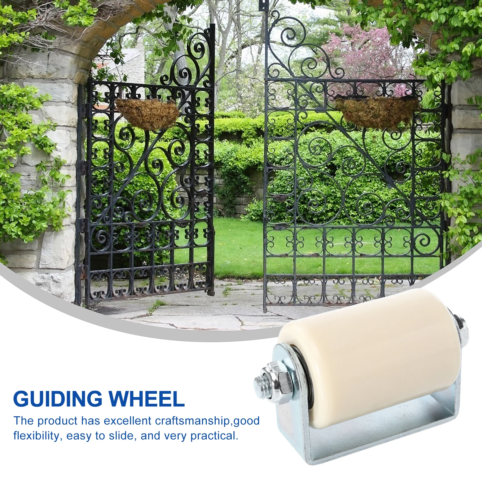 

1 pc Nylon Sliding Heavy Duty Track Roller Durable Pulley Block For Electric Guiding Courtyard Gate Rail Door Sliding Door