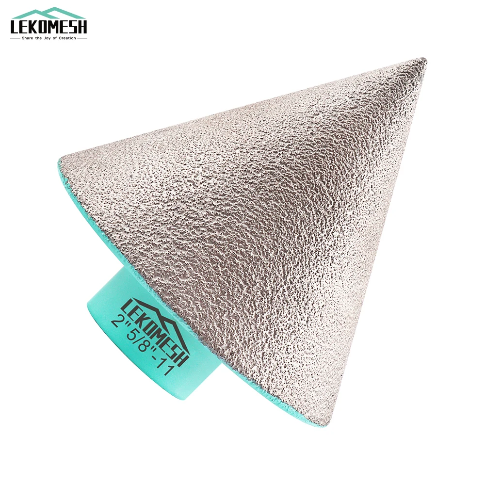 LEKOMESH 1pc Diamond Dia 20-82mm M14 or 5/8-11 Thread Chamfer Bits Milling Tile Porcelain Ceramic Marble Granite Holes Trimming