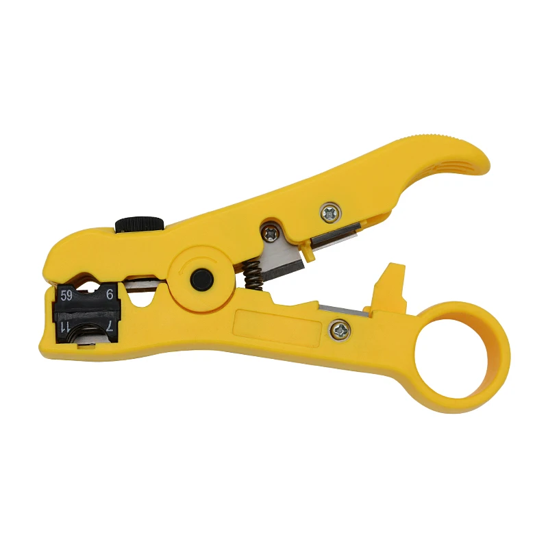 

Automatic Cable Wire Stripper Electric Stripping Tools for UTP STP RG59 RG6 RG7 RG11 Multi-functional Cutter Striper