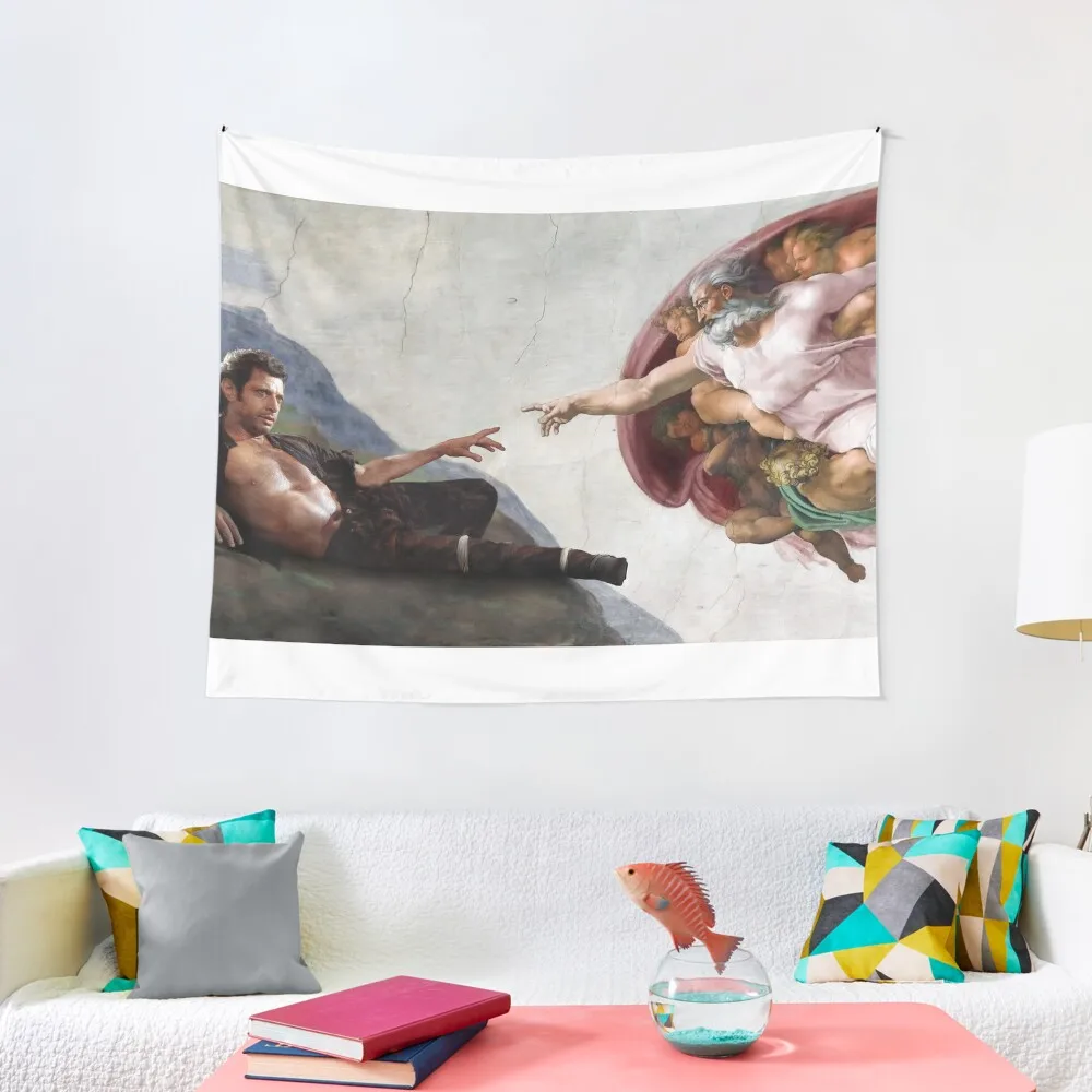 

Creation of Jeff Goldblum Funny Fine Art Parody Tapestry Decorations For Room Carpet Wall Room Decorations Tapestry