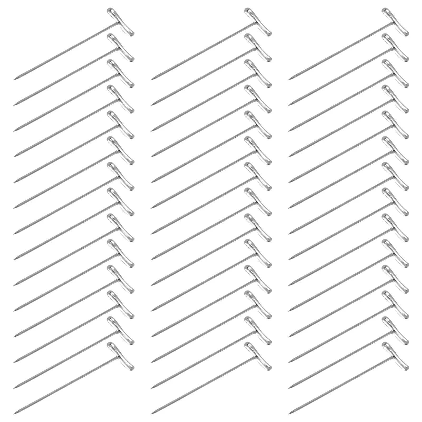 

100pcs 53Mm Stainless Steel T-Pins For Wigs T Pin Set Metal Hair Styling Tools Sewing Knitting Craft Tailor Accessories