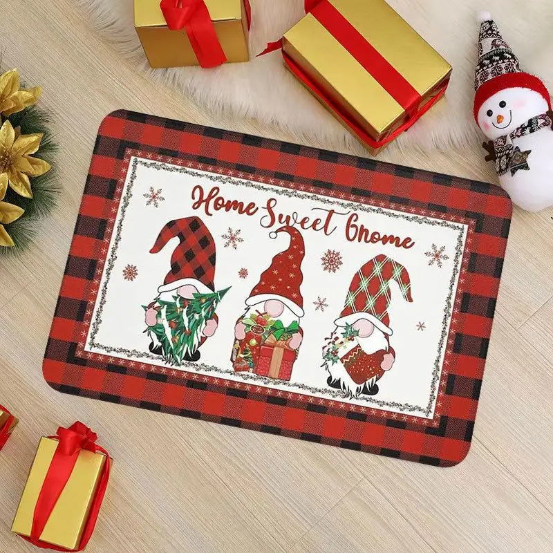 VIKAMA Thanksgiving Door Mat Turkey Give Thanks Print Welcome Rug Non Slip For Entryway Front Door Indoor Outdoor Decor