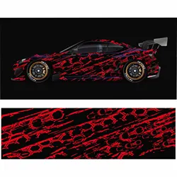 Graffiti Car Full Wrap Sticker Car Decal Decorative Cut Body Racing Graphic Decal Vinyl Wrap Car Vinyl Design Width 60cm