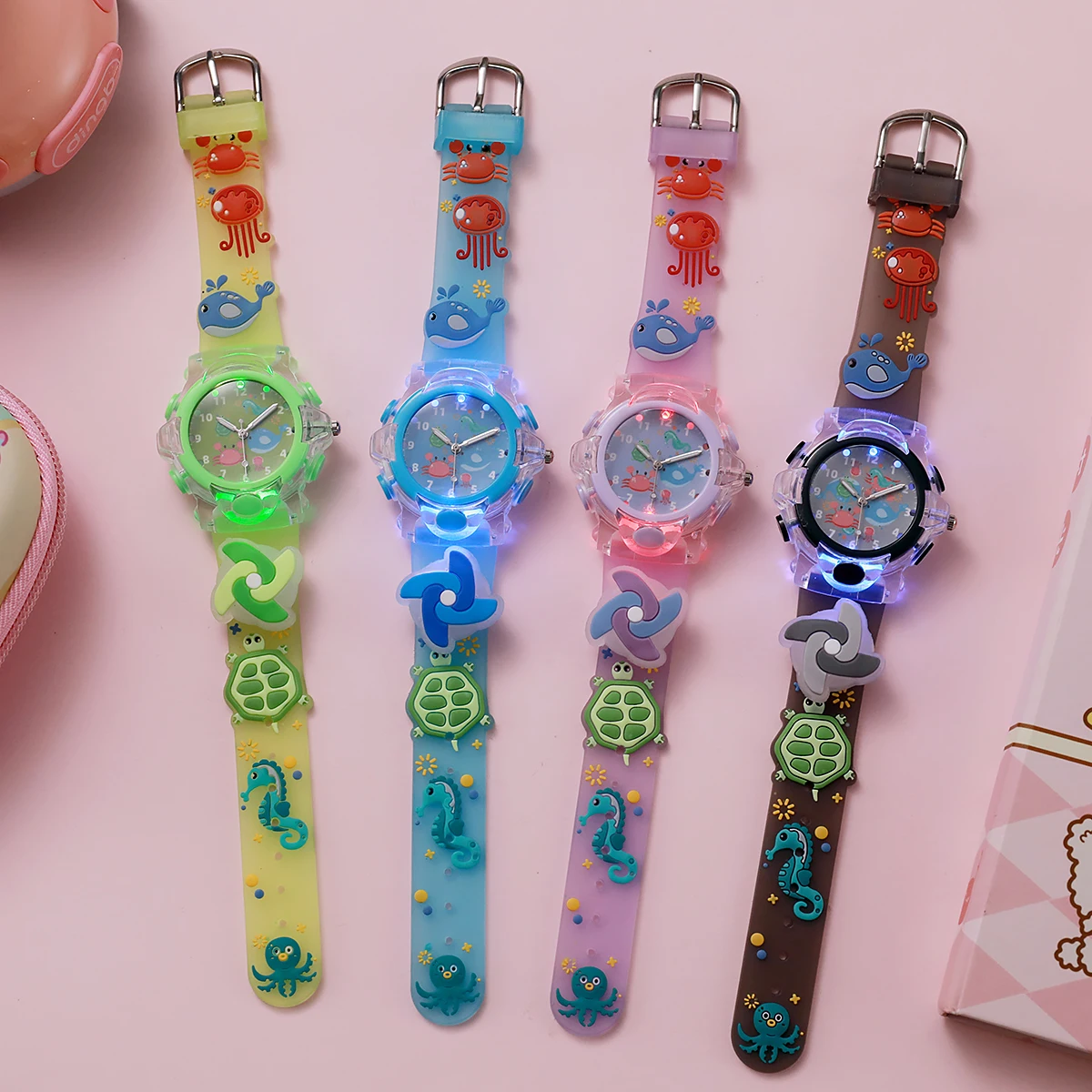 

Детские часы с изображением динозавра для мальчиков/маленьких детей/кварцевые часы/для учащихся начальной школы/для детей детсадовского возраста/Тираннозавр Р.