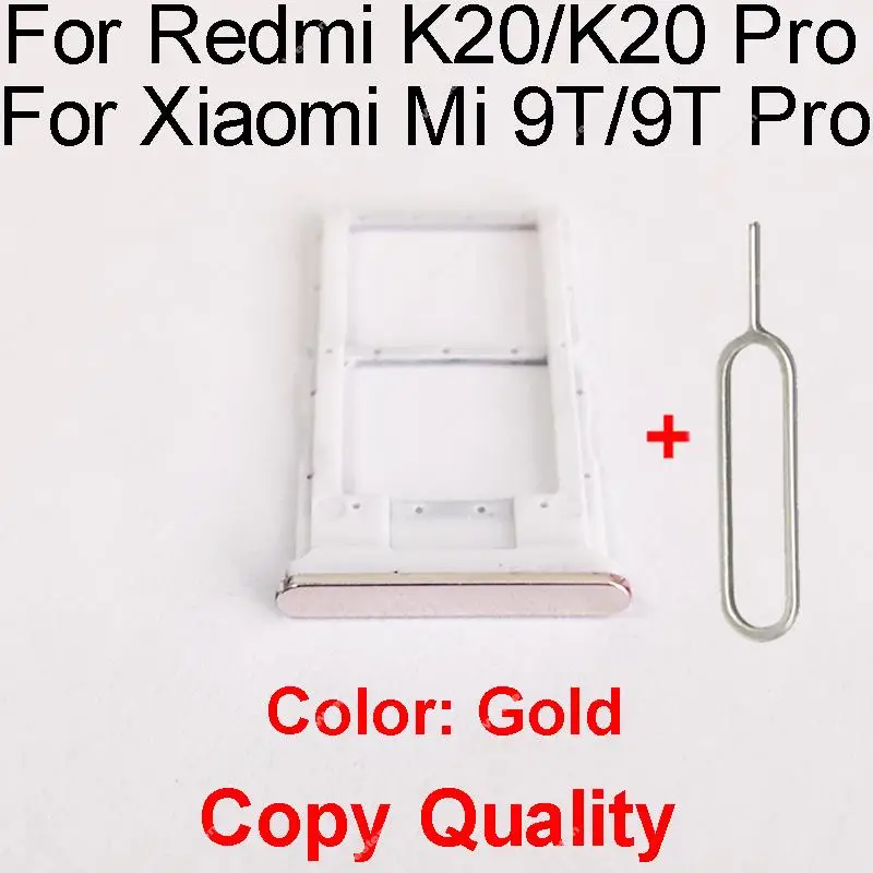 Memory & SIM Card Tray Holder For Xiaomi Redmi Mi 9T K20 K20 Pro Sim &   Card Reader Slot Replacement Repair Parts