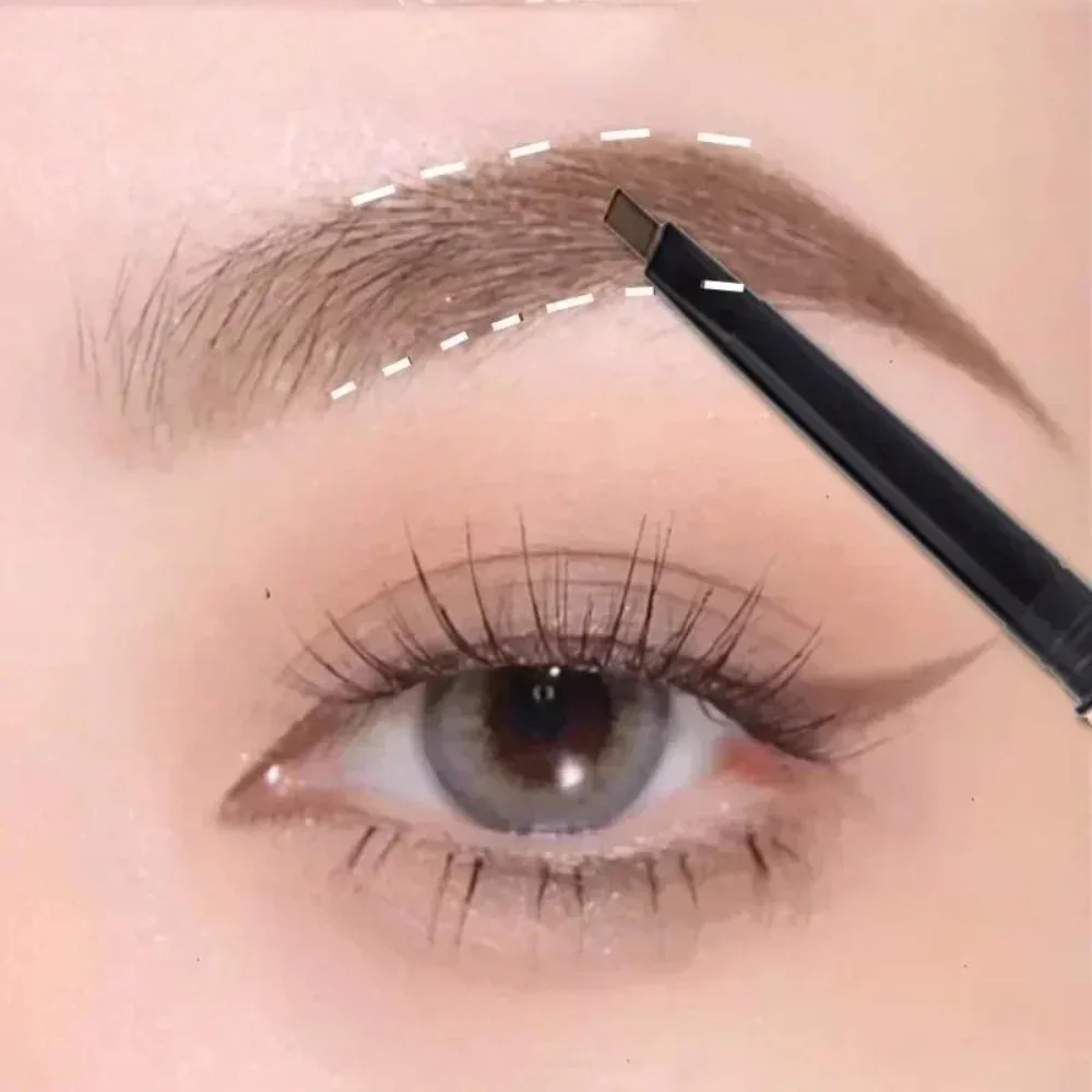 Professioneller, wasserfester, matter Augenbrauenstift mit zwei Spitzen und Pinsel. Augenbrauenstift-Tönung. Langlebiges, nicht verschmierendes Augenbrauen-Make-up