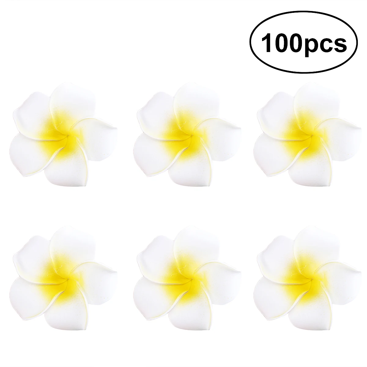 

6cm Artificial of 100 Real Touch Plumeria Frangipani Wedding Decor Hawaiian Foam Blooms