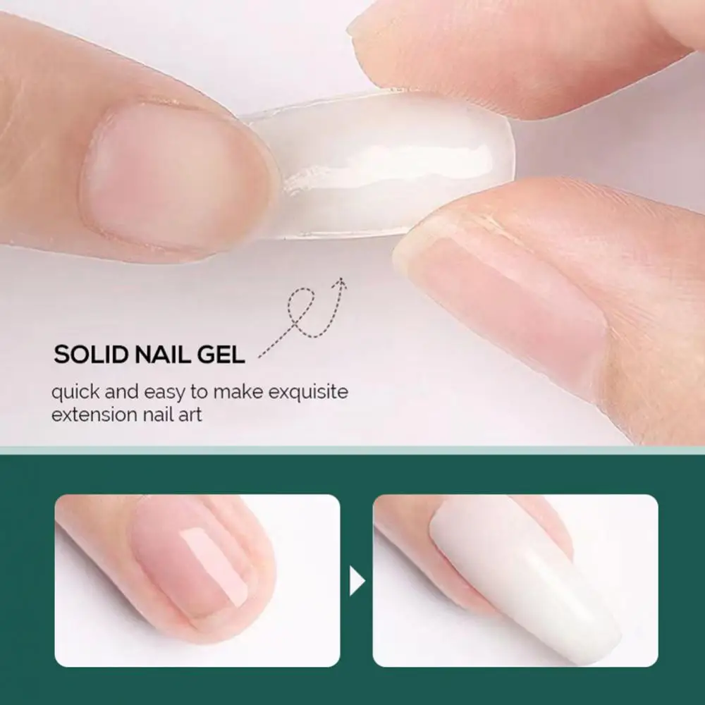 Gel per unghie Gel per unghie solido 6 colori funzione Gel duro per estendere rapidamente gli accessori per unghie per unghie per l'estensione delle unghie trasparente