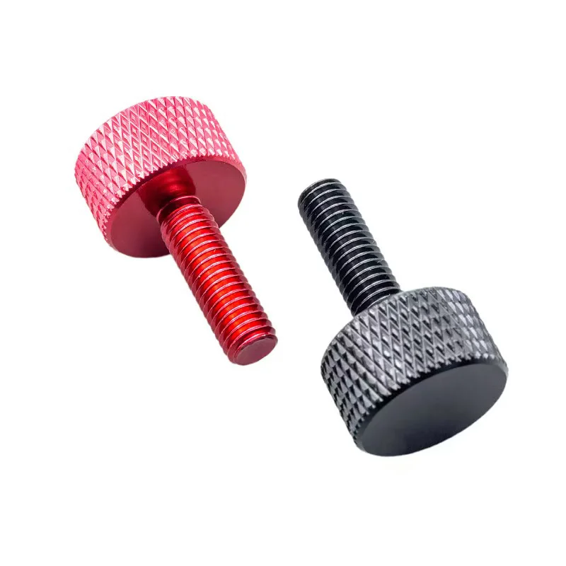 8pcs 1/4-20 Aluminum Alloy Knurled Hand Screws No Tool Hand Tighten Length 10/12/15/18mm for PC Case DIY Mounting Fastening