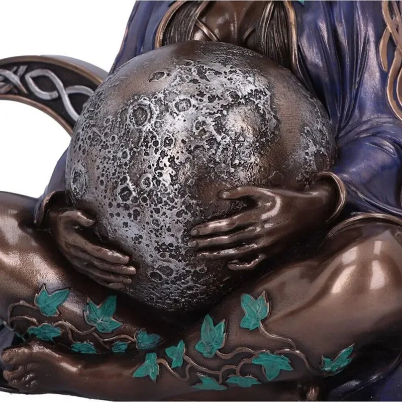 1Pcs Mother Earth Statue Gaia Goddess Resin Sculpture Crafts Garden Ornaments Gifts Home Desktop Decoration