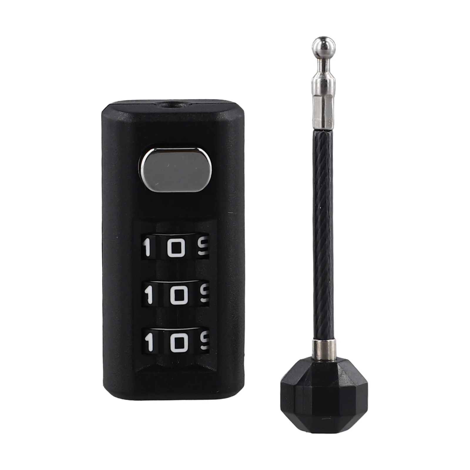Compact Resettable 3 Digit Combination Lock for Backpacks Luggage Gym Lockers and Tool Boxes with Rust for proof ABS