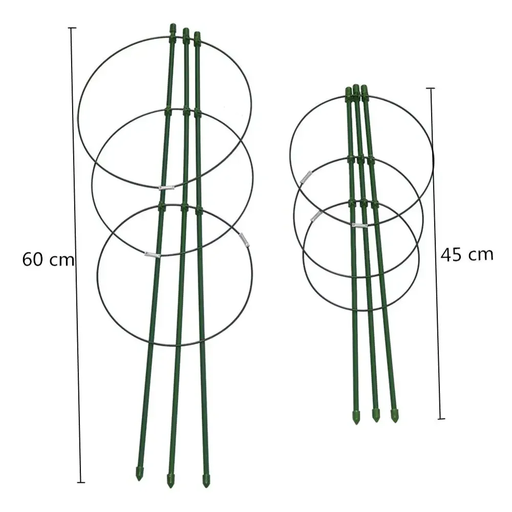 45cm/60cm Climbing Vine Rack Plant Support Frame Bracket - Plastic Coated Steel Trellis - 1Pc