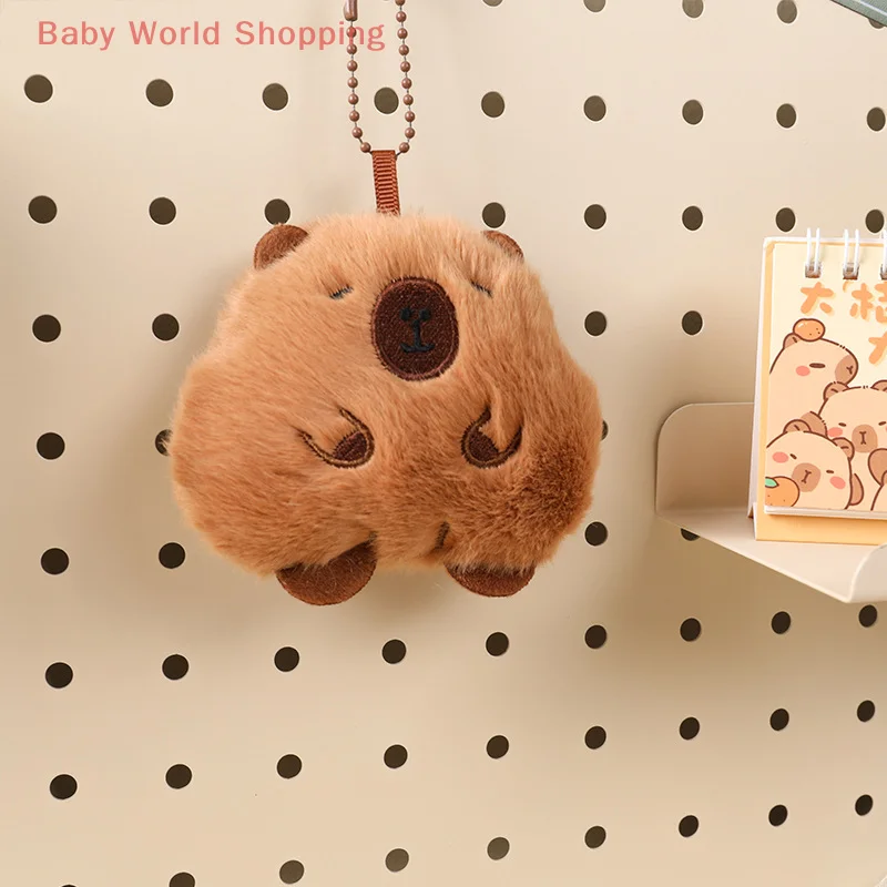 Cute Capybara Squeak Plush Toys Dolls Creative Keychain Backpack Hanging Ornaments Bag Pendant Couple Accessories Birthday Gifts