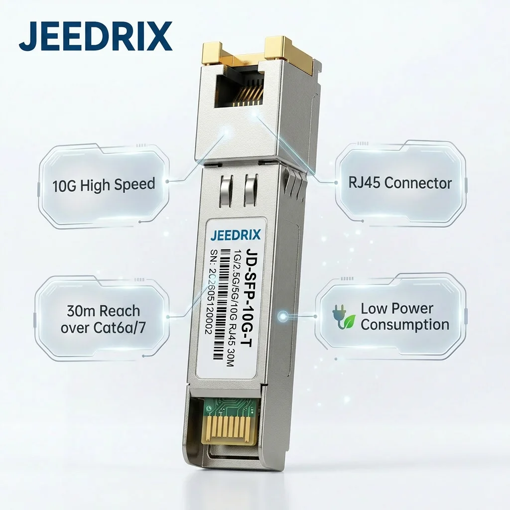 

10G/2.5G/1.25G SFP+ RJ45 interface 30KM with DDM digital diagnosis Compatible with mainstream brands such as Cisco and TP-Link
