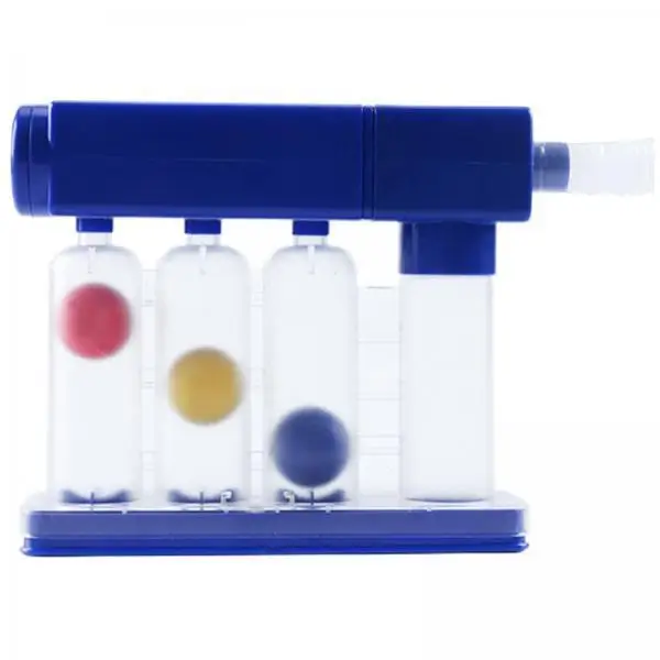 

Портативный тренажер для дыхания из ПВХ с 3 шариками для коррекции дыхания и удаления мокроты в домашних условиях