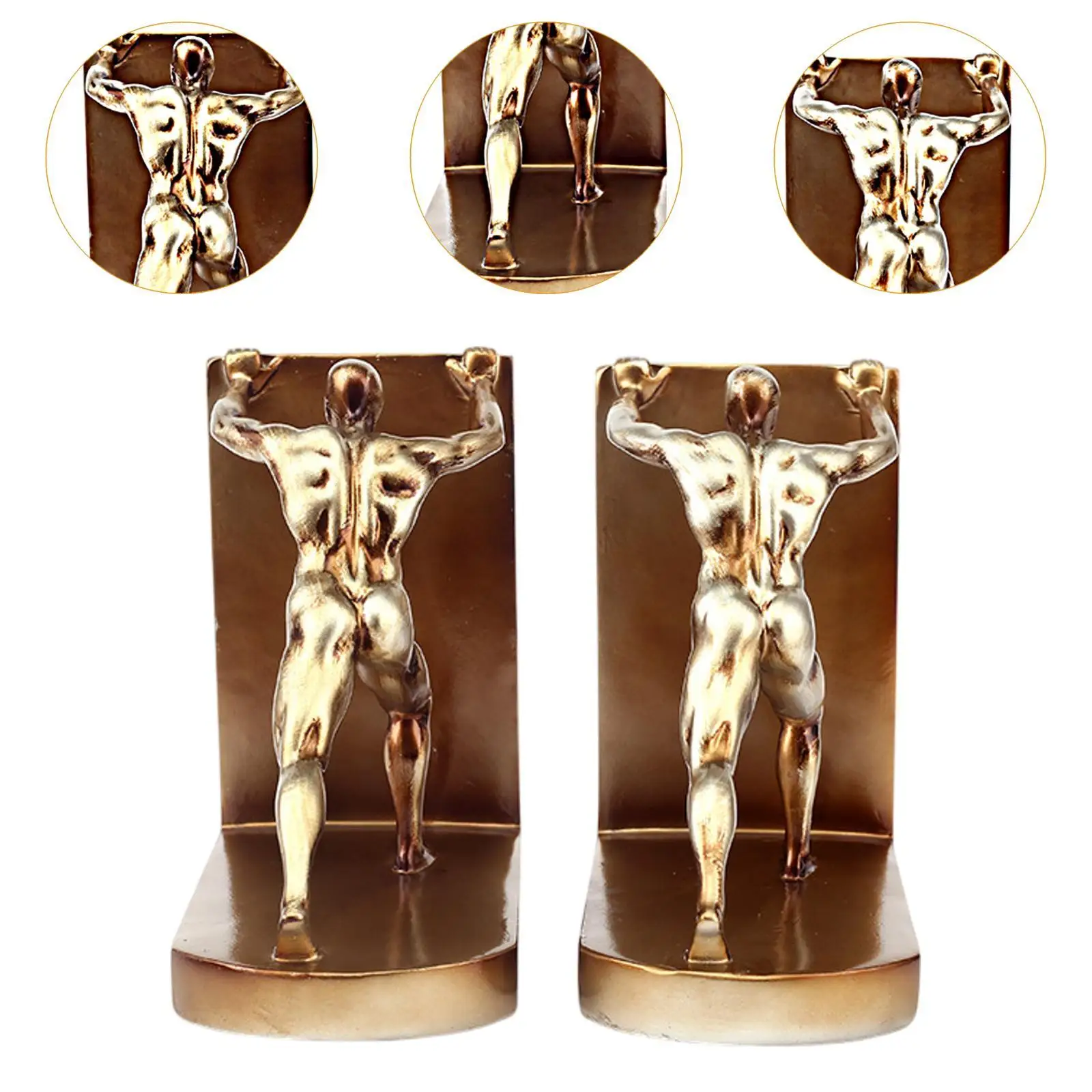 2-х предметные мужские декоративные фигурки на концах книг, креативная полка, декор для дома и офиса