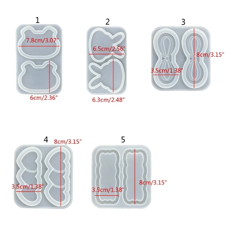 E15E Resin Shaker Molds Silicone Resin Casting Molds Epoxy Molds for DIY Pendant Charm Jewelry Making Accessories