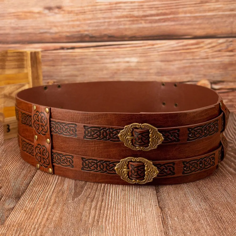 مثيرة للاهتمام تنقش فايكنغ عصر النهضة حزام بو الطباعة سلتيك حزام فارس خمر الجلود القرون الوسطى حزام الكبار
