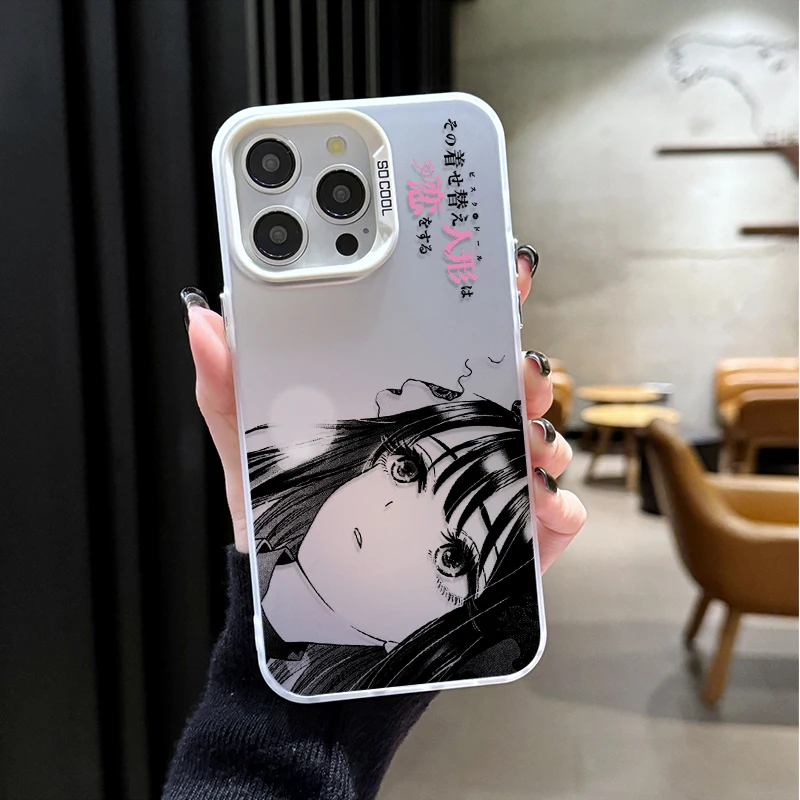 Anime Bella Kitagawa Marin Placcatura Cassa Del Telefono per iPhone 14 15 16E 11 12 16 13 Pro Max XS X XR Plus 8 7 SE 2020 Antiurto Etui